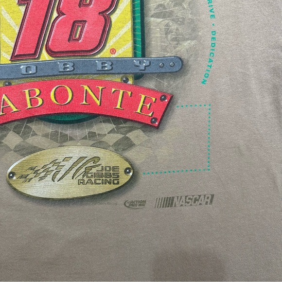 Vintage NASCAR T-shirt Size XL Bobby Labonte 18 - Picture 7 of 9